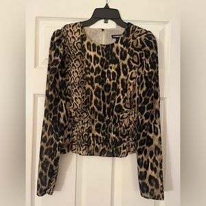 EXPRESS Leopard Print Blouse